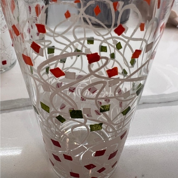 Vintage drinking glasses 1950’s confetti Colorful Geometric Tumbler spring ! - Picture 2 of 4